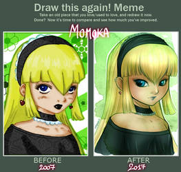 Draw this again MEME: Momoka