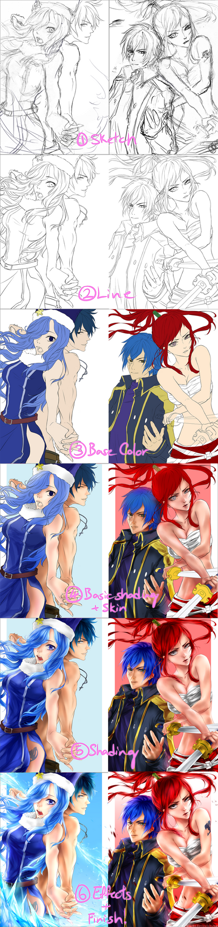 [Step by Step] - Fairy Tail (Gruvia + Jerza)