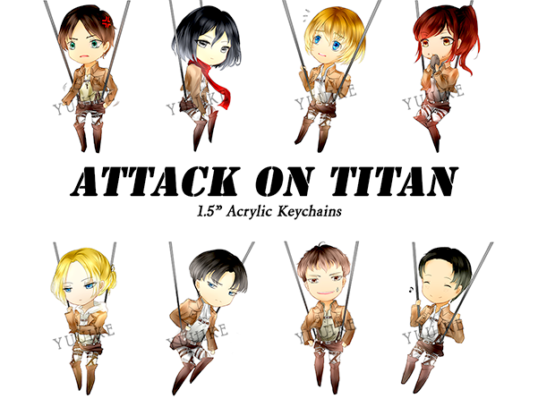 Shingeki no Kyojin Keychains by yuuike on DeviantArt