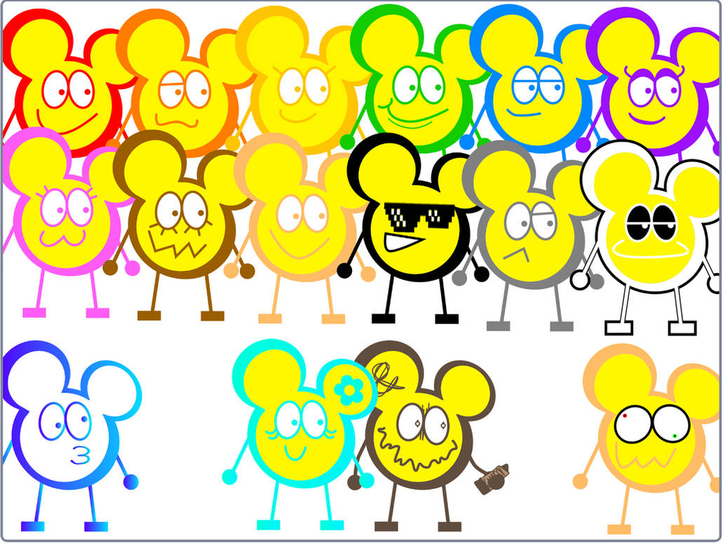 Mouseheadz Color My Mouseheadz Collection by toyaisth on DeviantArt
