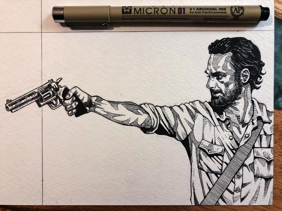 Rick Grimes Colt Python Drawing Rick Grimes by theonlybriman47 on DeviantArt