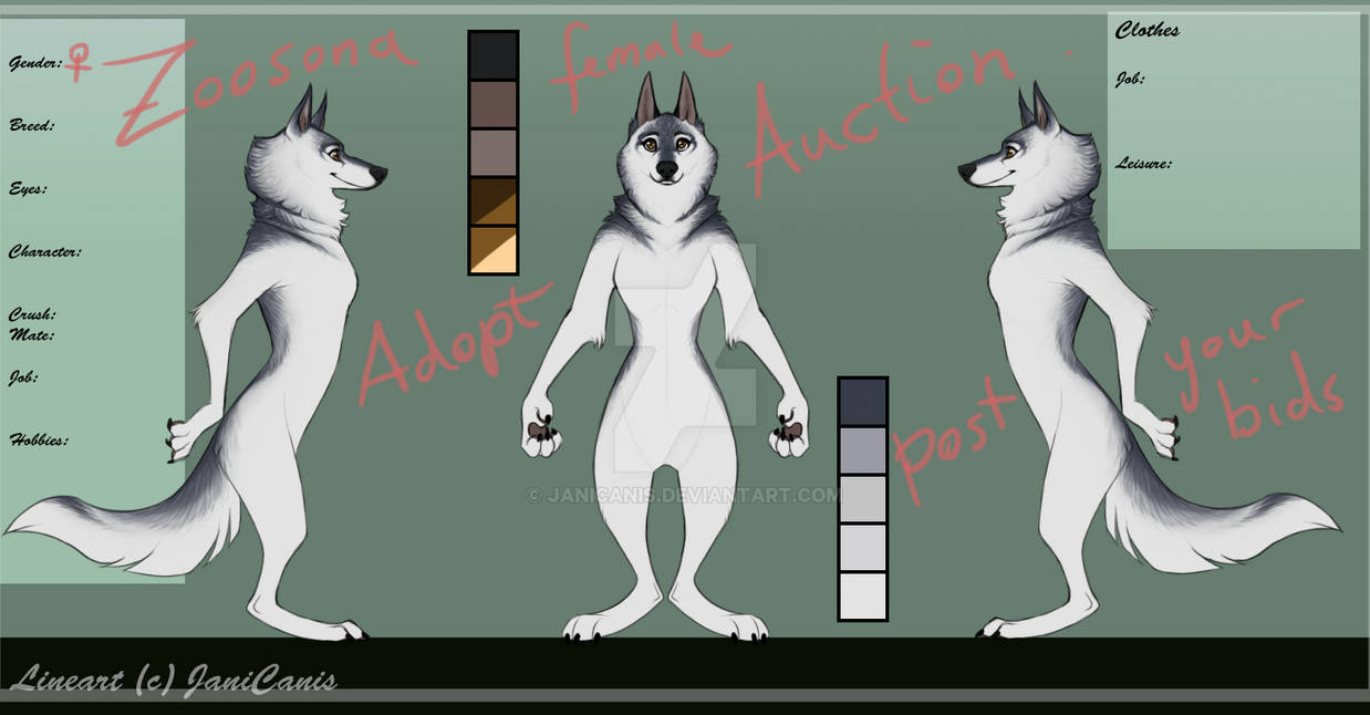 Zootopia Wolf Adoptable #2 - OPEN by JaniCanis on DeviantArt