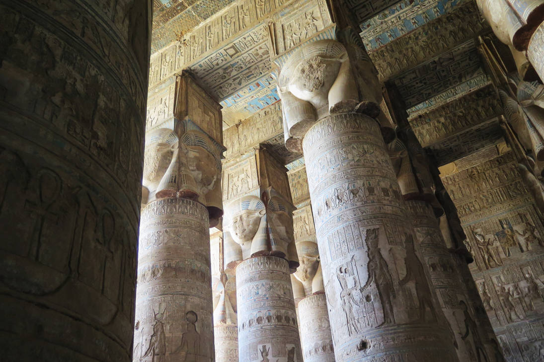 Dendera Hathor Temple Interior by astarot1111 on DeviantArt