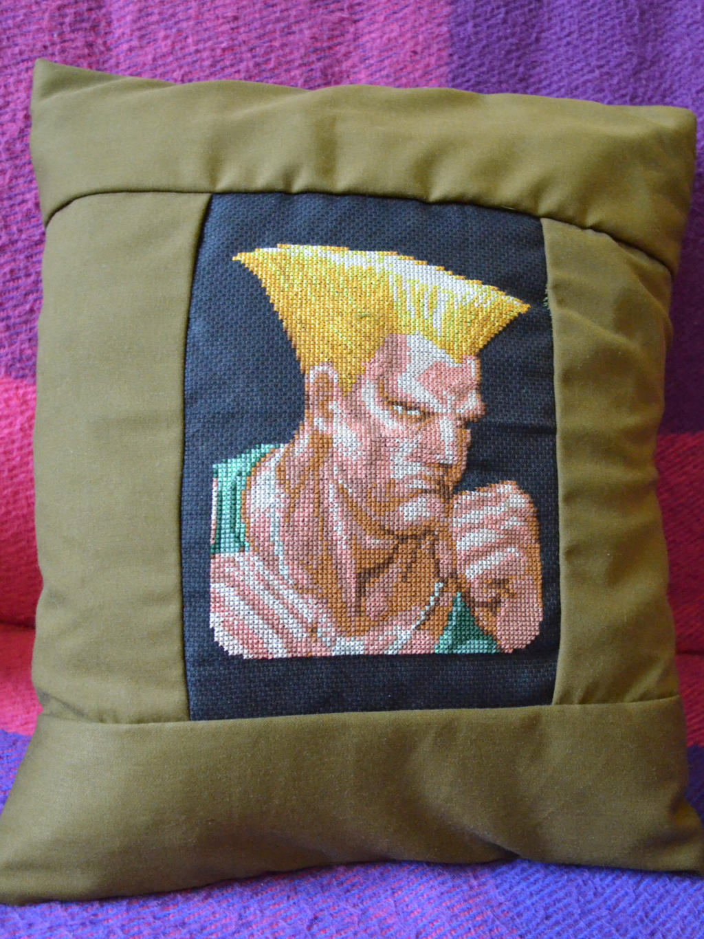 Guile Cross Stitch Cushion Cover