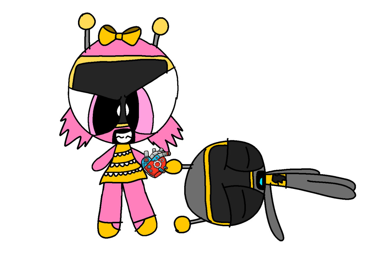 Pink bot steals fun bot's heart by Barbie537 on DeviantArt