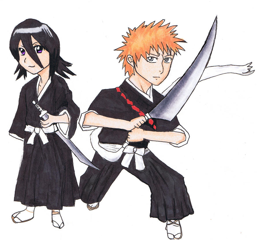 Ichigo and Rukia by SummerChan7 on DeviantArt
