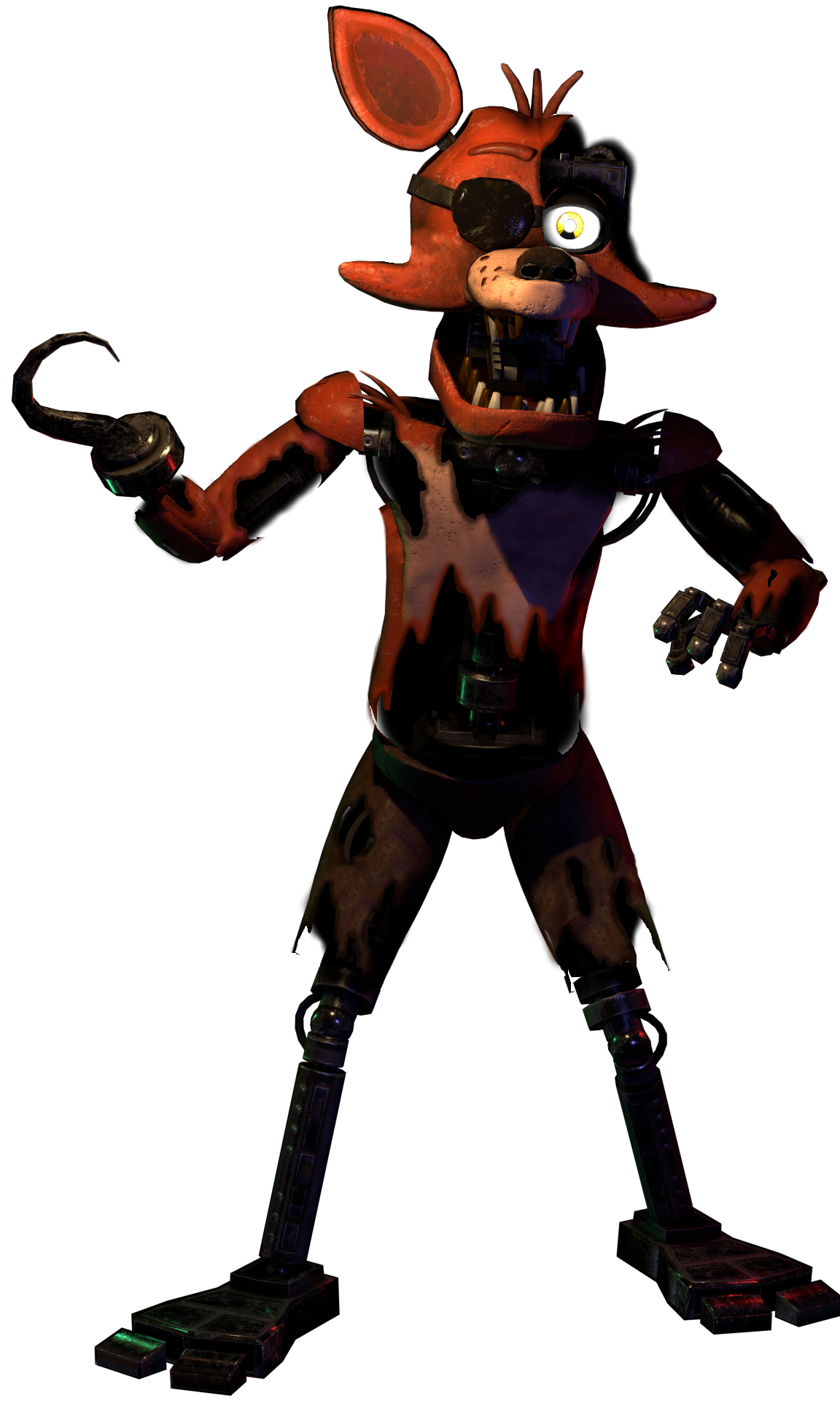 FNAF 1 withered foxy by Mariorainbow6 on DeviantArt