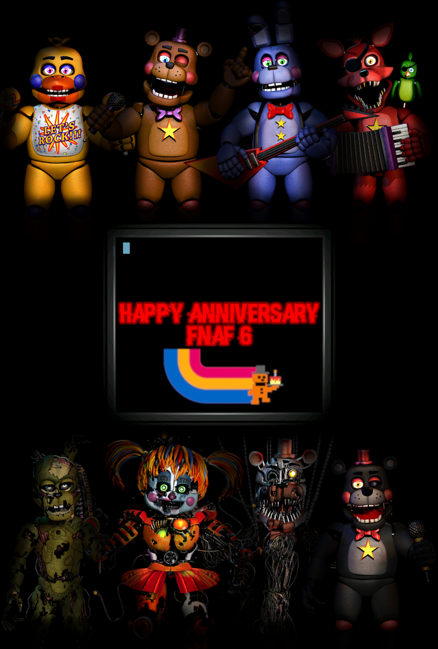 Happy 6th Anniversary of Fnaf 4!! 🎉✨ [My digital art] :  r/fivenightsatfreddys