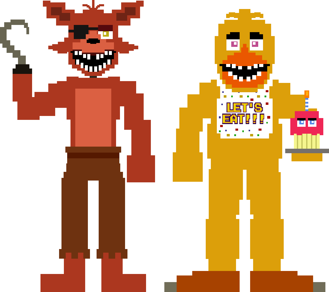 Fnaf4 Animatronics 8-bit by 133alexander on DeviantArt