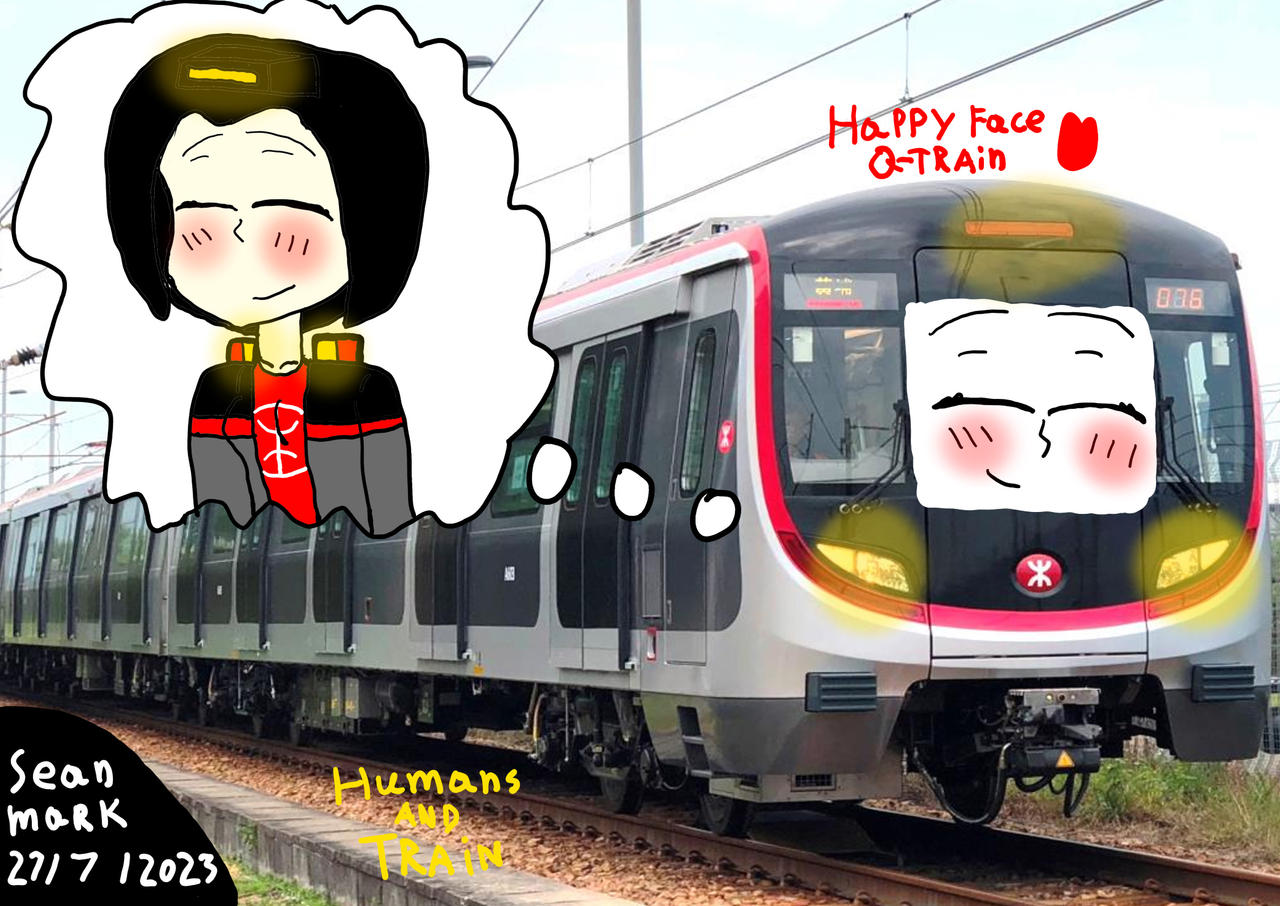 Happy face Q-Train With Humans and Trains by syonduo on DeviantArt