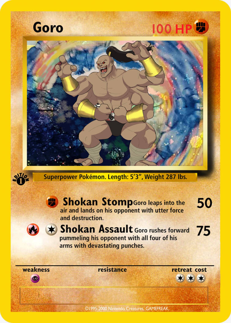 Goro x Machamp Pokemon TCG Card Art Mashup by claratbarbeito on DeviantArt