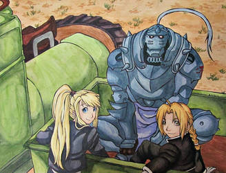 Ed, Al, and Winry