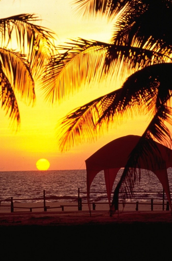 beach in the evening at indo