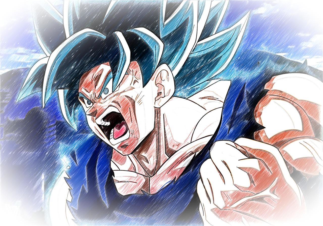 Artwork - Dragon Ball Super - Goku SSJ Blue by DF-Arts on DeviantArt