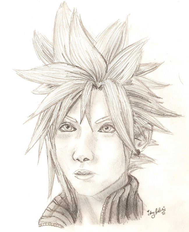 FFVII:AC Cloud Sketch