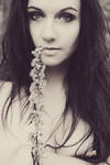 Flower in her hand by annikenhannevik