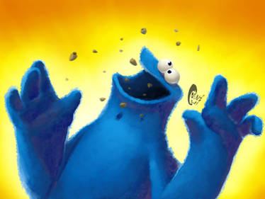 Cookie monster -wallpaper-