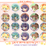 Sailor Moon Holographic Chibi Buttons and Magnets
