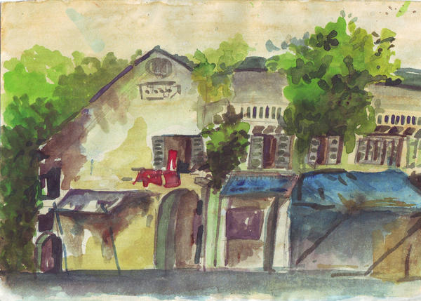 Coffee Shop Watercolor