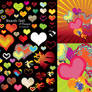 Vector Hearts Set1 n Wallpaper