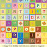 birthday card patchwork