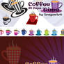Coffee Time 31 Cups Vector Set