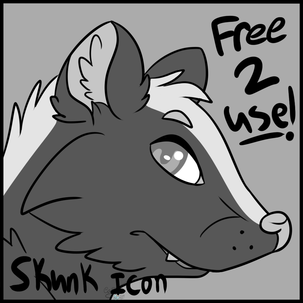 F2U : skunk icon COLOR ME by cassybabyfur on DeviantArt