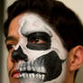 Half skull face painting