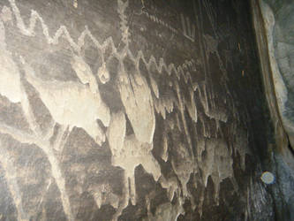 Petroglyphs in a Slot Canyon