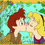 Taran and Eilonwy kiss colour