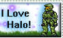 I Love Halo Stamp