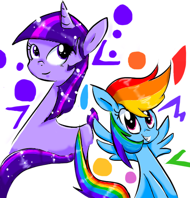 Rainbow Dash and Twilight Sparkle