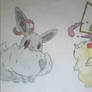 Giantamax Pikachu and Shiny Eevee