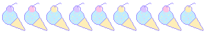 (F2U) 9 Floaty Ice Creams (pastel galaxy)
