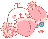 (F2U) molang spring peach and cherry blossoms