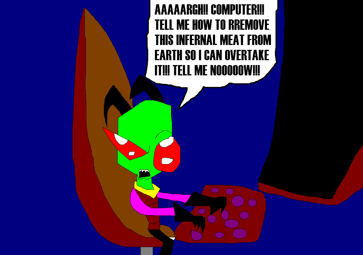 Zim at his computer