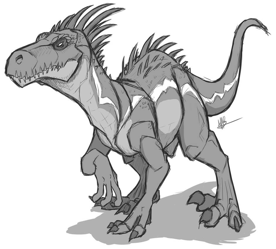 Endo Raptor Drawing IndoRaptor - Jurassic World Fallen Kingdom by secoh2000 on DeviantArt