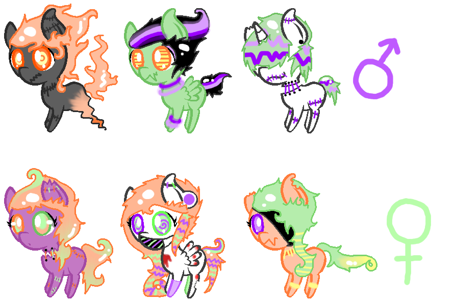 Halloween pony adopts :D