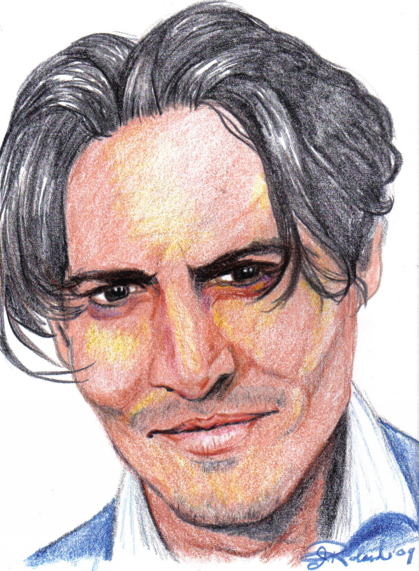 Johnny Depp in crayon