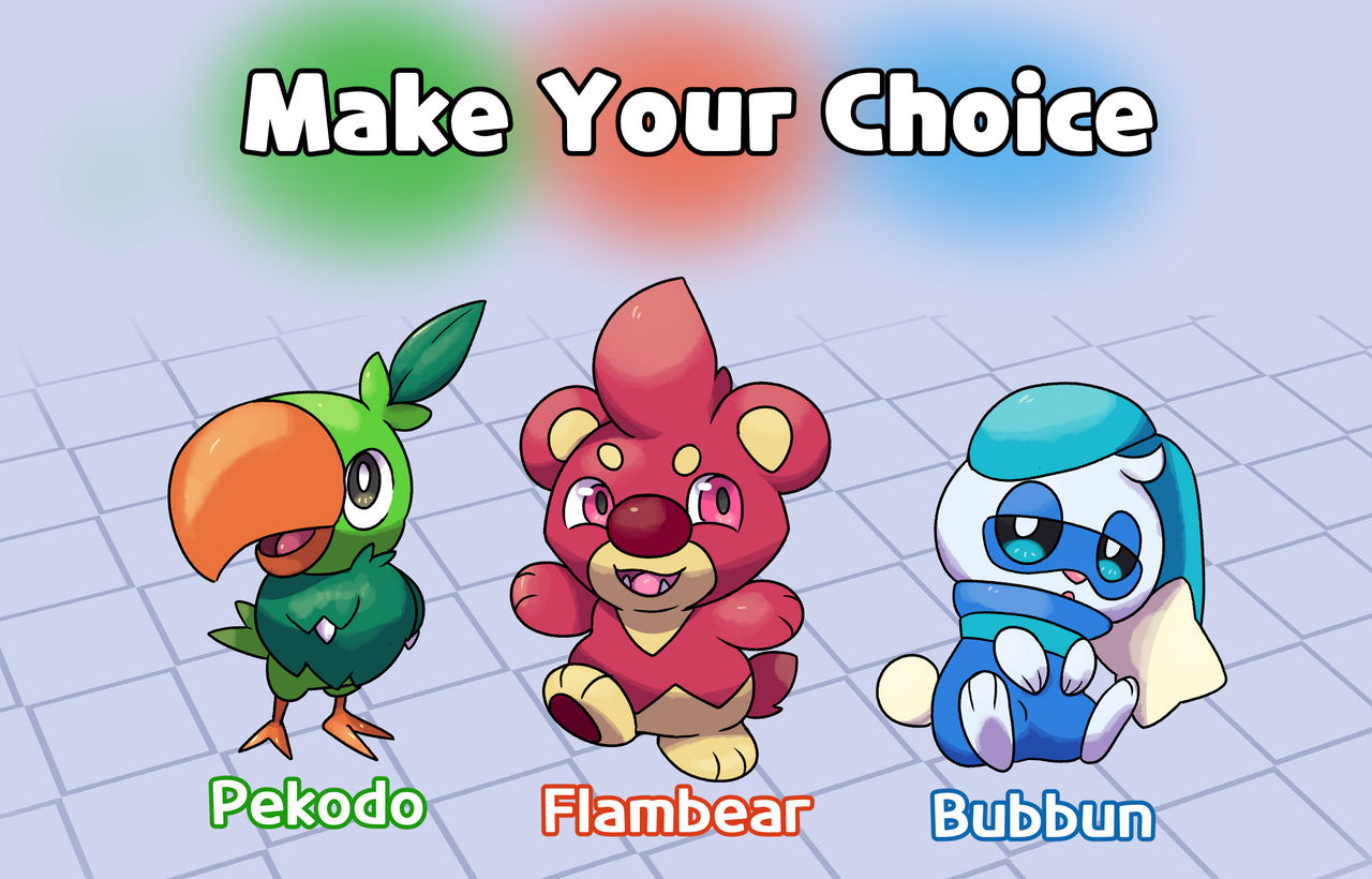 Fakemon Starters: Redux by KairamelFakemon on DeviantArt