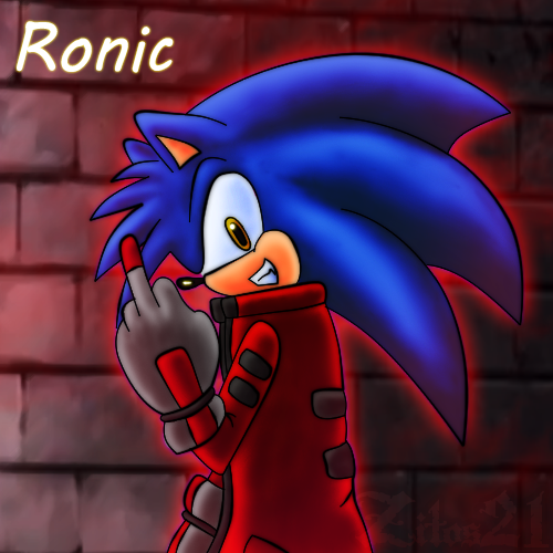 Ronic gives da finger by grim-zitos on DeviantArt