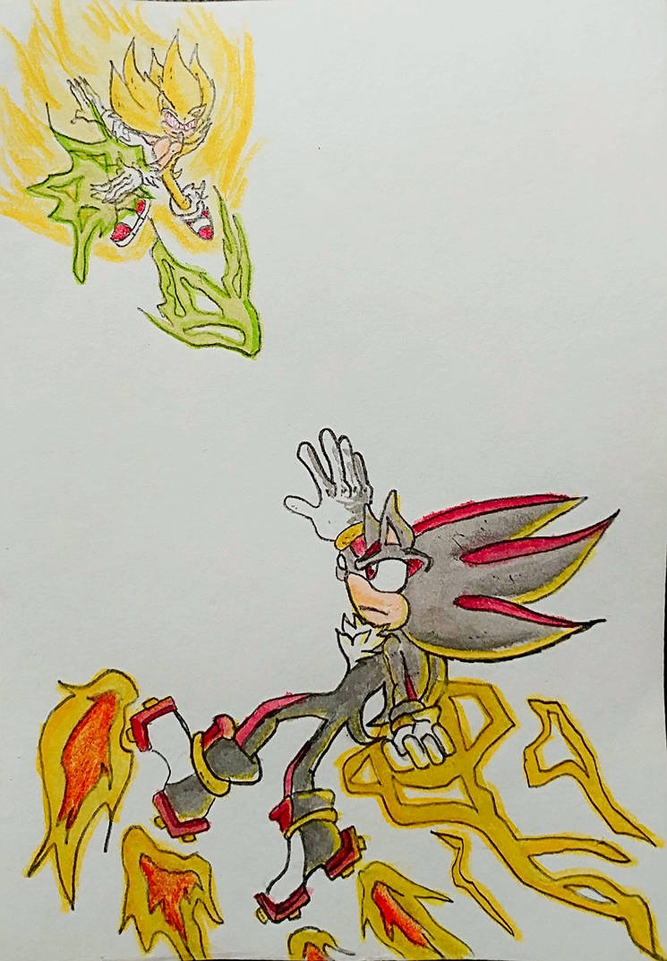 Shadow vs Fleetway Sonic by grim-zitos on DeviantArt