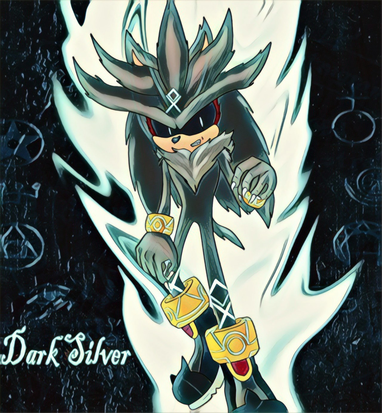 Dark Sonic Outline by grim-zitos on DeviantArt