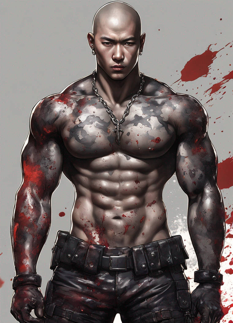 Full body shot of a young handsome muscular Asian by jhosoldier on ...
