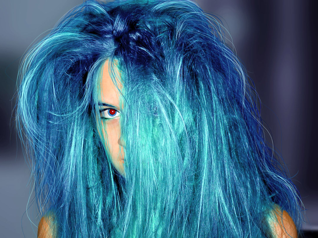 Messy Blue Hair by roguegemini on DeviantArt