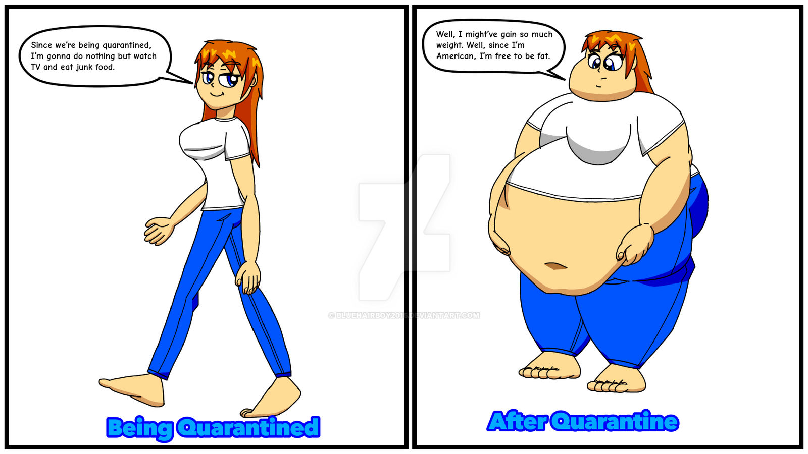 Getting Fat While Quarantined by BlueHairBoy2015 on DeviantArt Getting Fat While Quarantined by BlueHairBoy2015 on DeviantArt