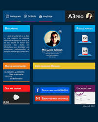 Website Flat cards Ui blue - @a3pro