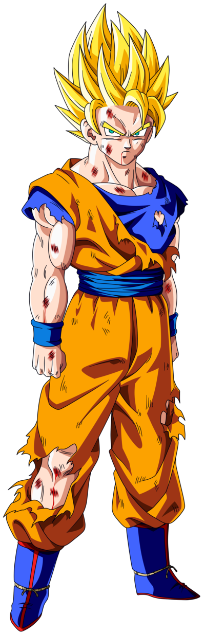 Goku Super Saiyan 2 Damaged DBZ by Cheedorito on DeviantArt