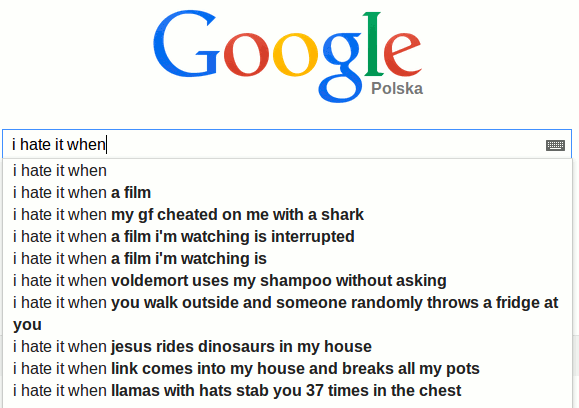 Google suggestions...