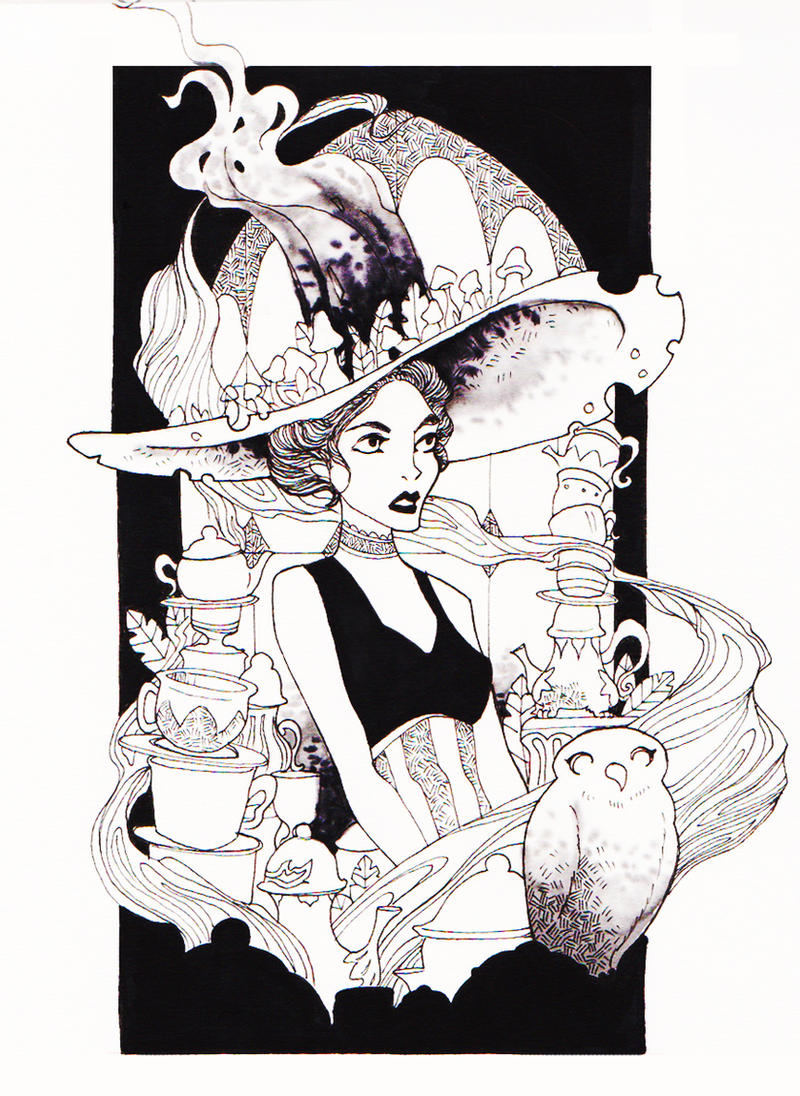 Inktober#2 The Tea Witch